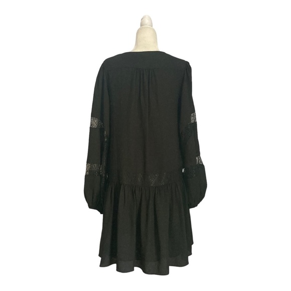 Elizabeth and James Leslie Dress Lace Trimmed Georgette Mini Dress Women's - Picture 8 of 12